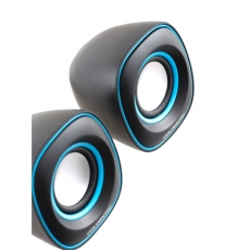 Caixa de Som 6W RMS GT Sound 2.0 Preto/Azul 2